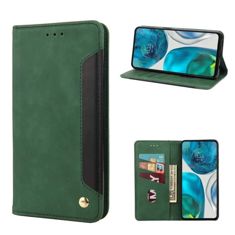 For Motorola Moto G52 Skin Feel Splicing Leather Phone Case