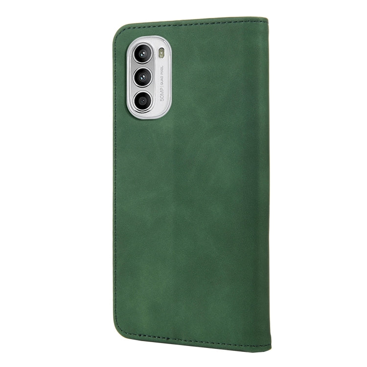 For Motorola Moto G52 Skin Feel Splicing Leather Phone Case