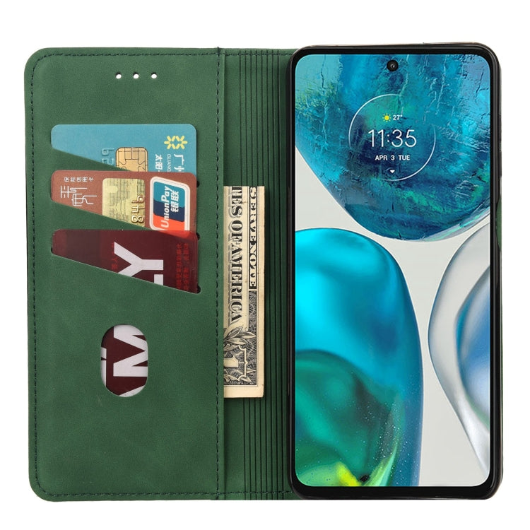 For Motorola Moto G52 Skin Feel Splicing Leather Phone Case