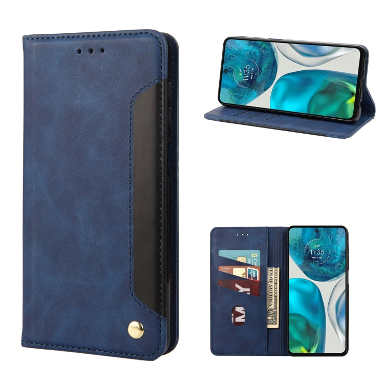 For Motorola Moto G52 Skin Feel Splicing Leather Phone Case