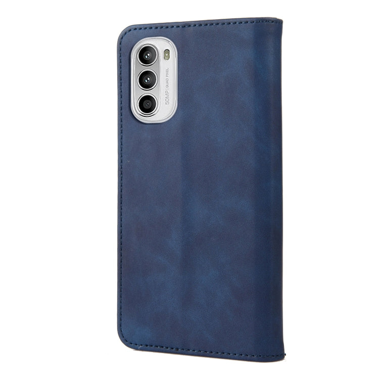For Motorola Moto G52 Skin Feel Splicing Leather Phone Case