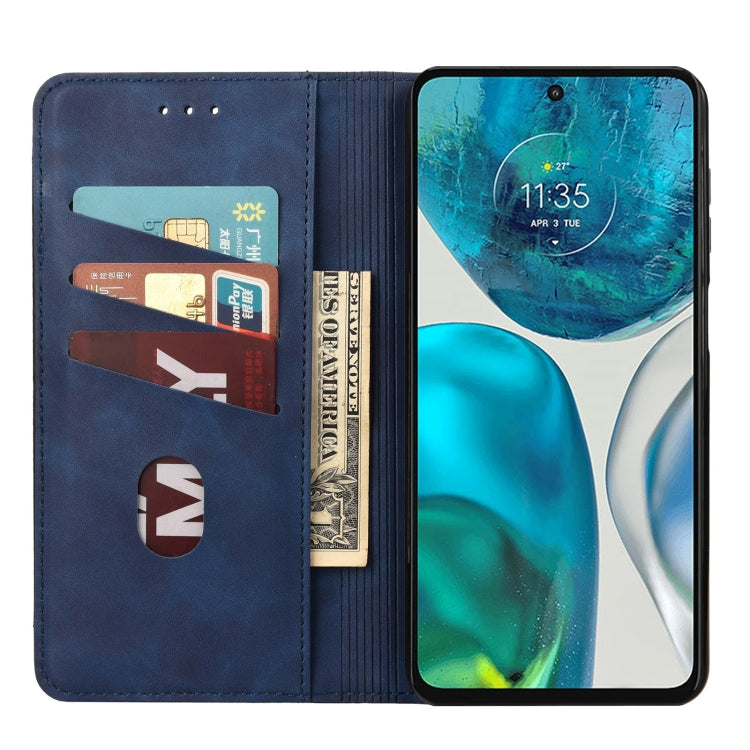 For Motorola Moto G52 Skin Feel Splicing Leather Phone Case