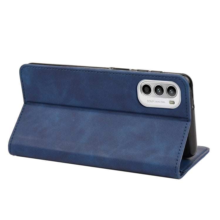 For Motorola Moto G52 Skin Feel Splicing Leather Phone Case