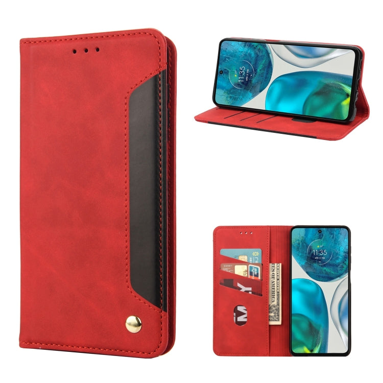 For Motorola Moto G52 Skin Feel Splicing Leather Phone Case