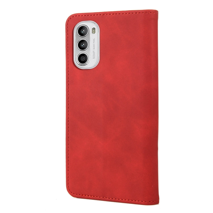 For Motorola Moto G52 Skin Feel Splicing Leather Phone Case