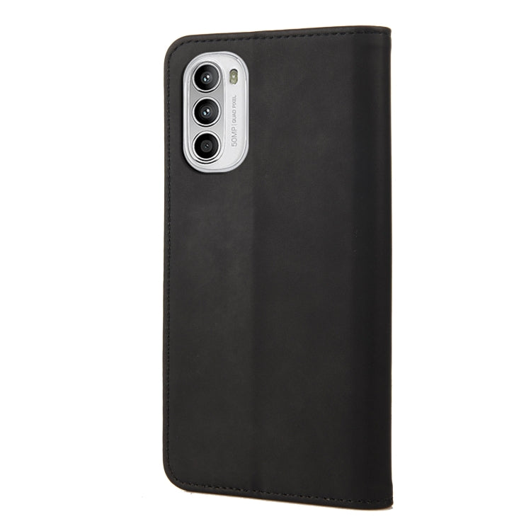 For Motorola Moto G52 Skin Feel Splicing Leather Phone Case