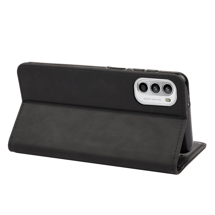 For Motorola Moto G52 Skin Feel Splicing Leather Phone Case