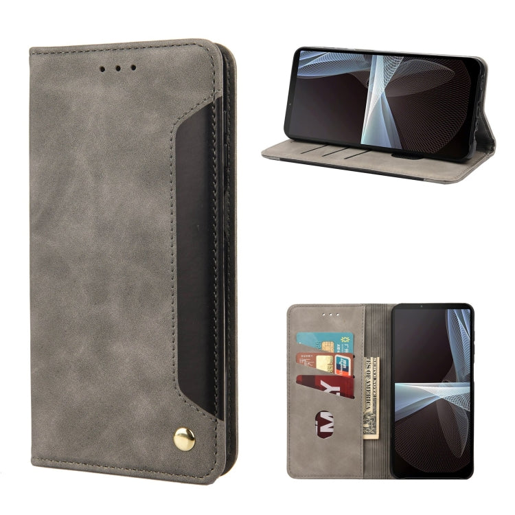 For Sony Xperia 10 IV Skin Feel Splicing Leather Phone Case