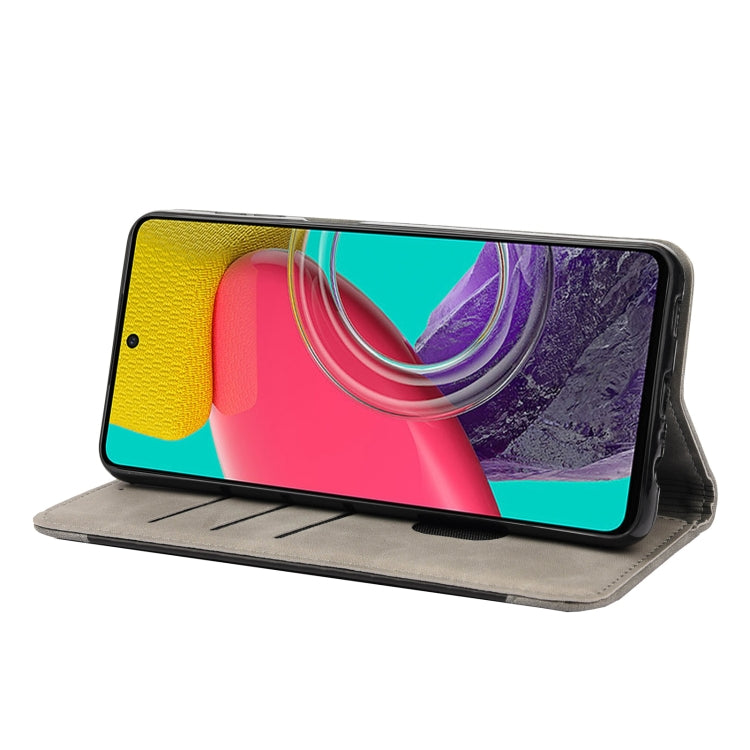 For Samsung Galaxy M53 5G Skin Feel Splicing Leather Phone Case