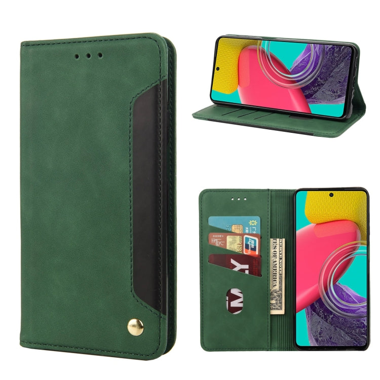For Samsung Galaxy M53 5G Skin Feel Splicing Leather Phone Case