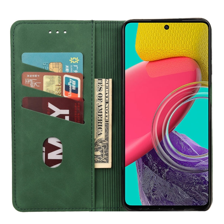 For Samsung Galaxy M53 5G Skin Feel Splicing Leather Phone Case