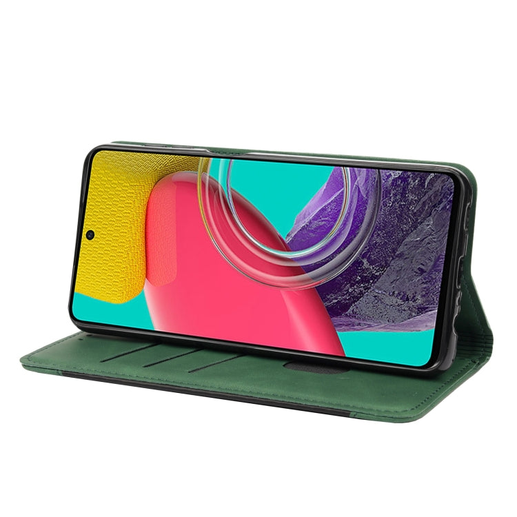 For Samsung Galaxy M53 5G Skin Feel Splicing Leather Phone Case