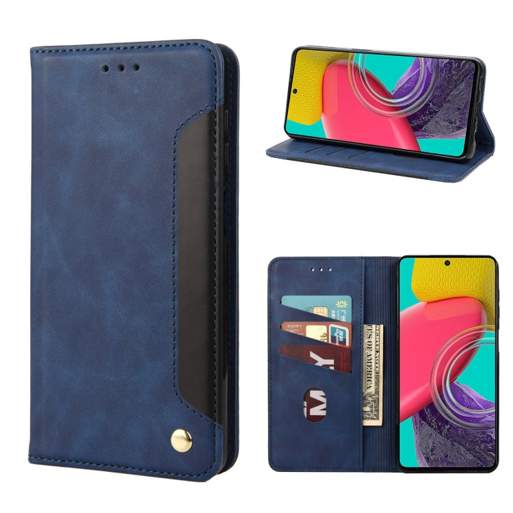 For Samsung Galaxy M53 5G Skin Feel Splicing Leather Phone Case