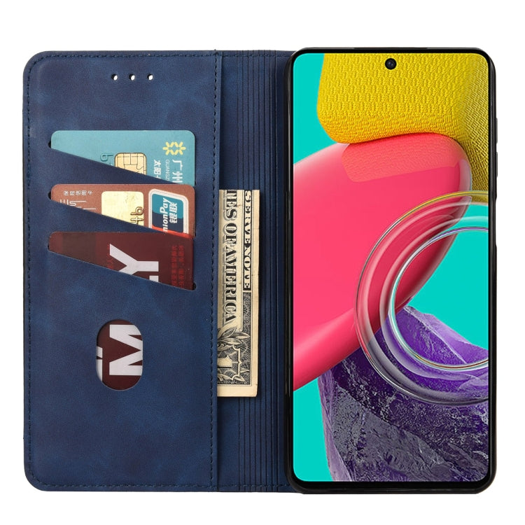 For Samsung Galaxy M53 5G Skin Feel Splicing Leather Phone Case