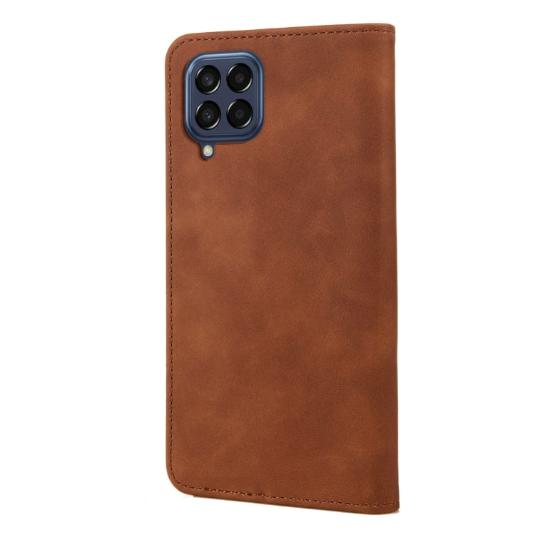 For Samsung Galaxy M53 5G Skin Feel Splicing Leather Phone Case