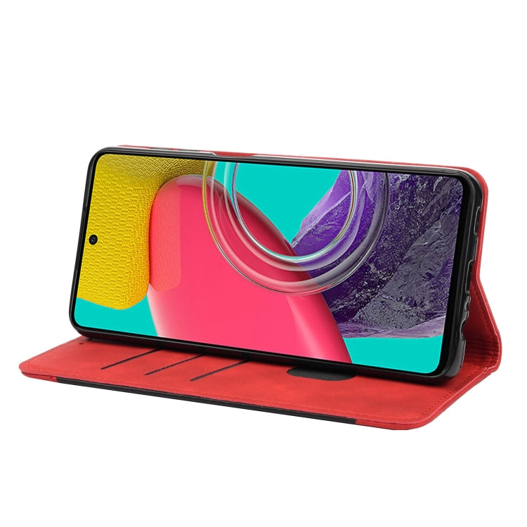 For Samsung Galaxy M53 5G Skin Feel Splicing Leather Phone Case