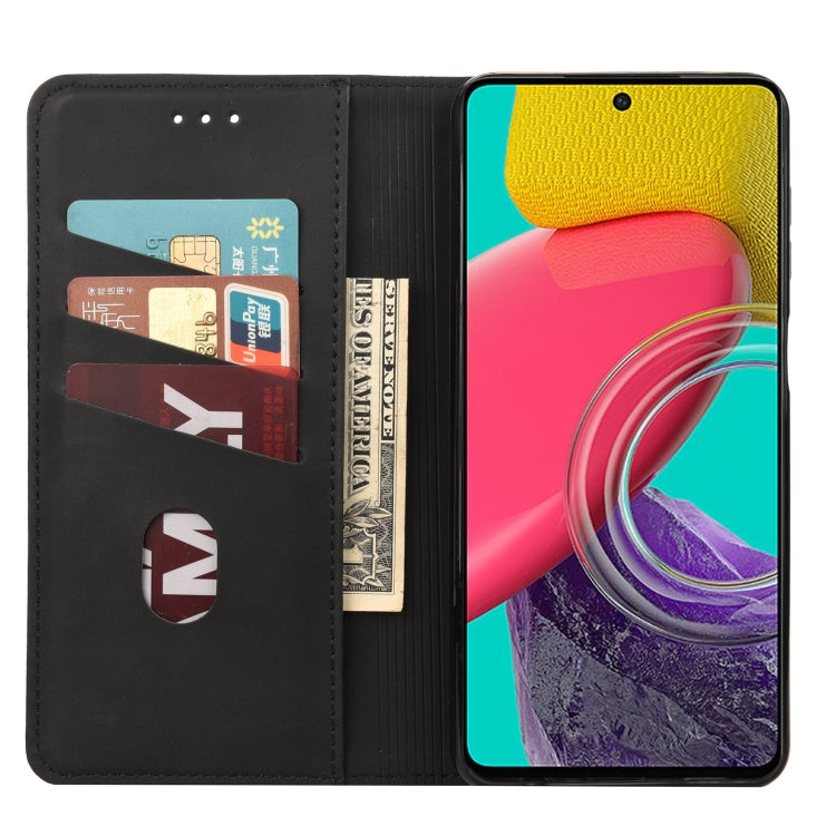 For Samsung Galaxy M53 5G Skin Feel Splicing Leather Phone Case