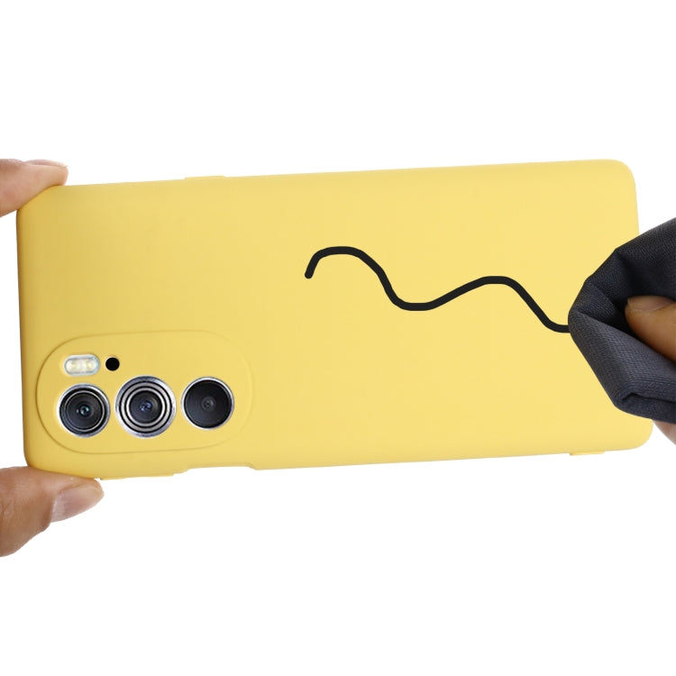 For Motorola Edge X30 5G Pure Color Liquid Silicone Shockproof Phone Case