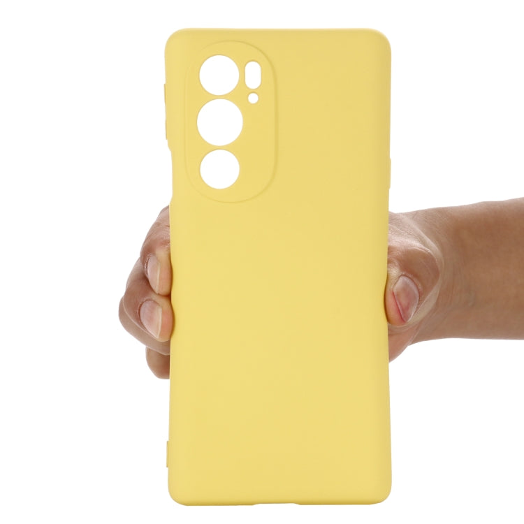 For Motorola Edge X30 5G Pure Color Liquid Silicone Shockproof Phone Case