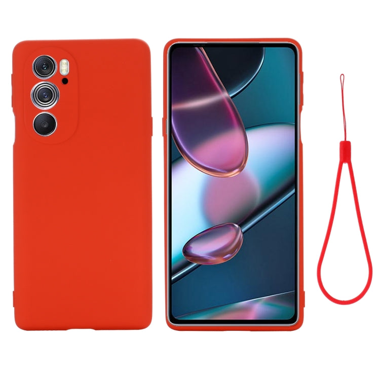 For Motorola Edge X30 5G Pure Color Liquid Silicone Shockproof Phone Case