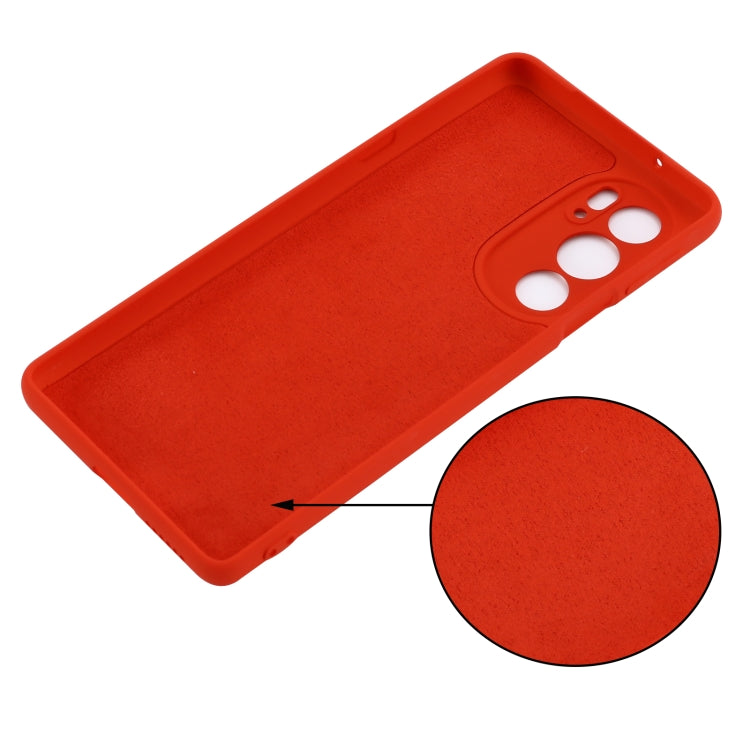 For Motorola Edge X30 5G Pure Color Liquid Silicone Shockproof Phone Case