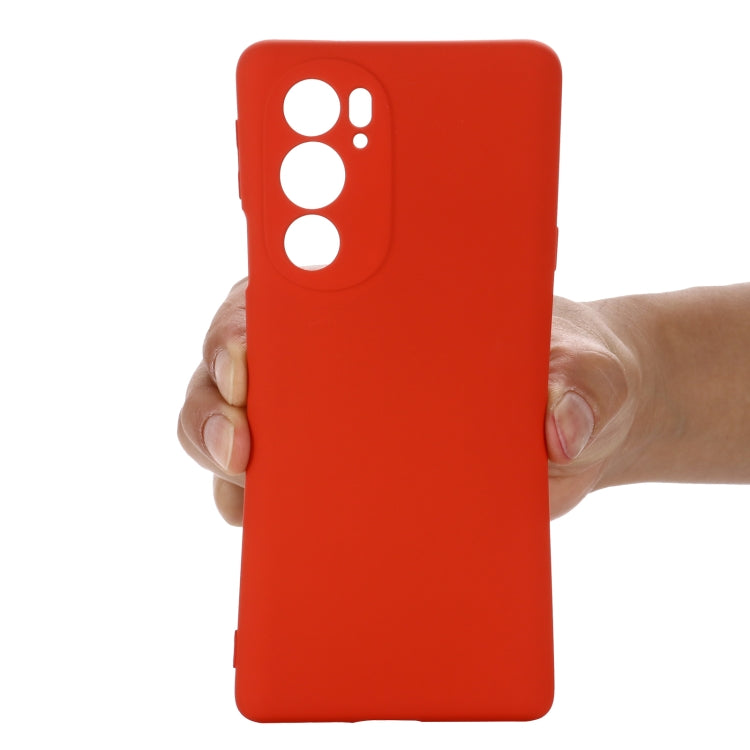 For Motorola Edge X30 5G Pure Color Liquid Silicone Shockproof Phone Case