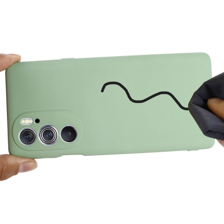 For Motorola Edge X30 5G Pure Color Liquid Silicone Shockproof Phone Case