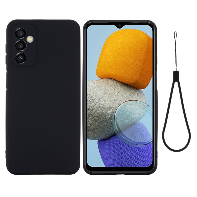 For Samsung Galaxy M23 5G Pure Color Liquid Silicone Shockproof Phone Case