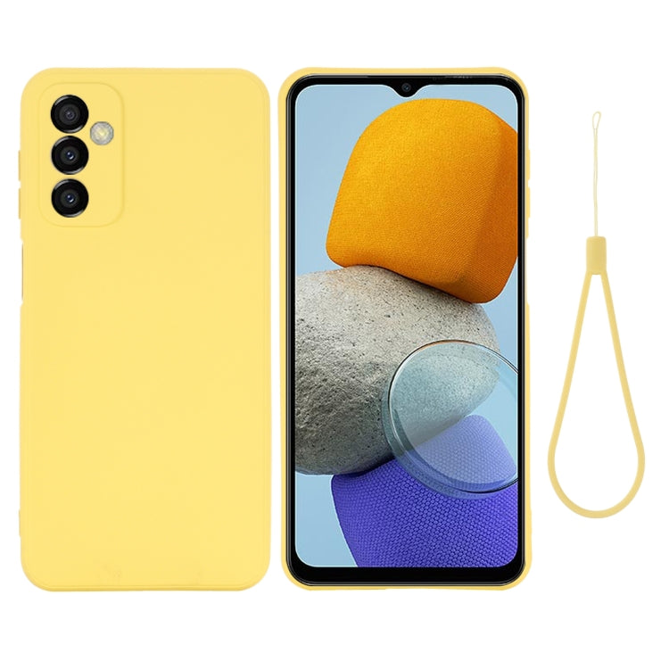 For Samsung Galaxy M23 5G Pure Color Liquid Silicone Shockproof Phone Case