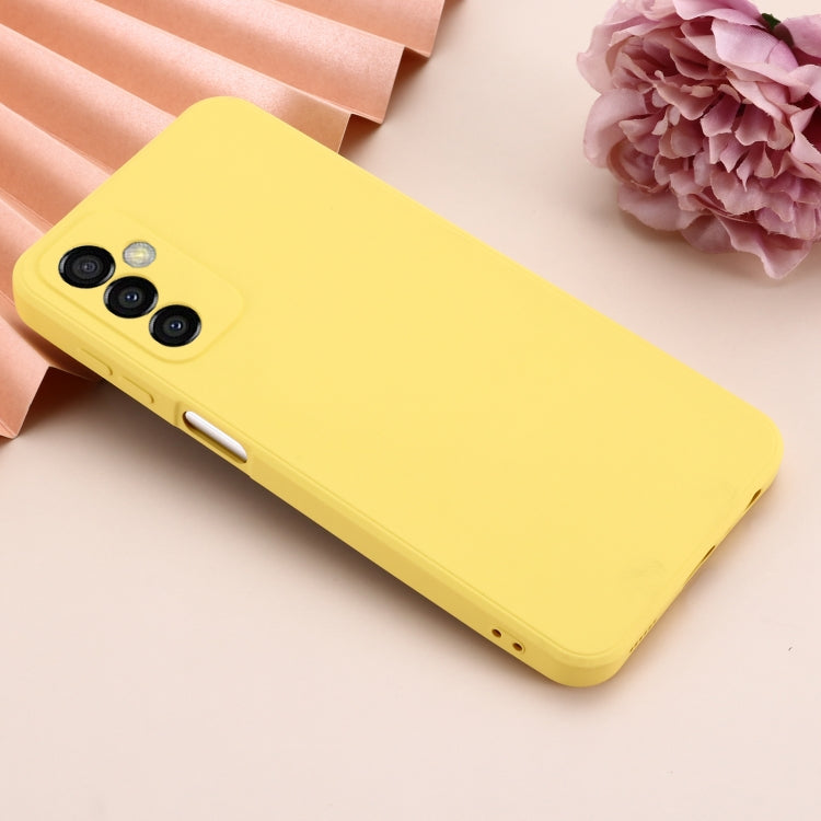 For Samsung Galaxy M23 5G Pure Color Liquid Silicone Shockproof Phone Case