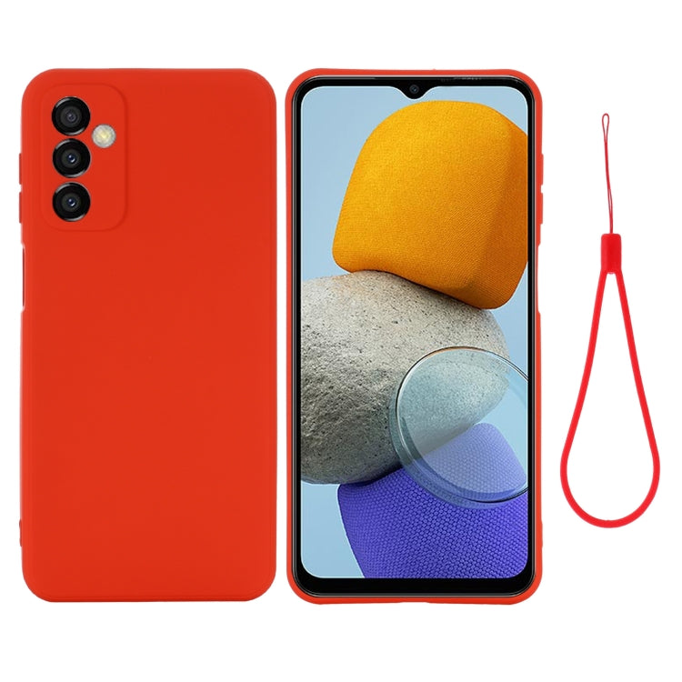 For Samsung Galaxy M23 5G Pure Color Liquid Silicone Shockproof Phone Case