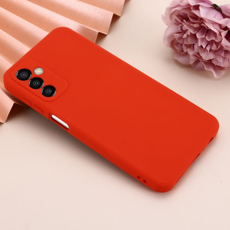 For Samsung Galaxy M23 5G Pure Color Liquid Silicone Shockproof Phone Case