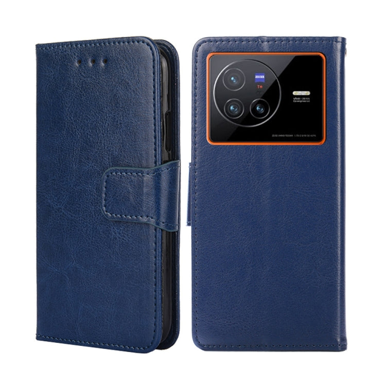 For vivo X80 CN Version Crystal Texture Leather Phone Case