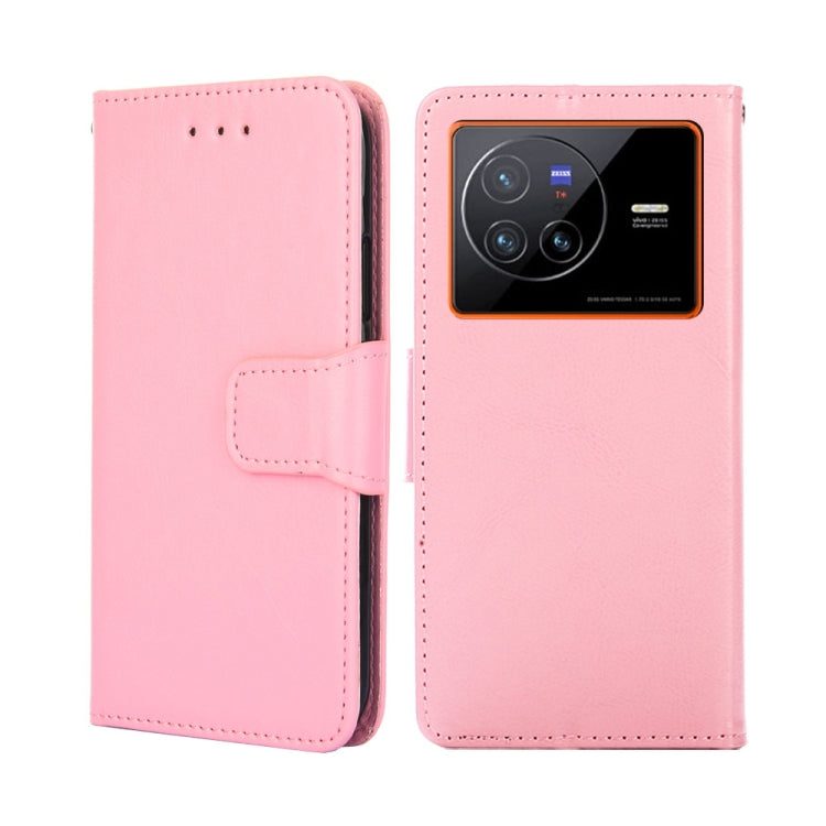 For vivo X80 CN Version Crystal Texture Leather Phone Case