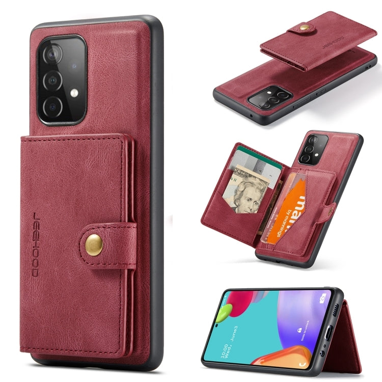 For Samsung Galaxy A32 4G JEEHOOD Retro Magnetic Detachable Leather Phone Case