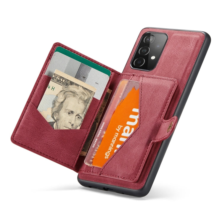 For Samsung Galaxy A32 4G JEEHOOD Retro Magnetic Detachable Leather Phone Case