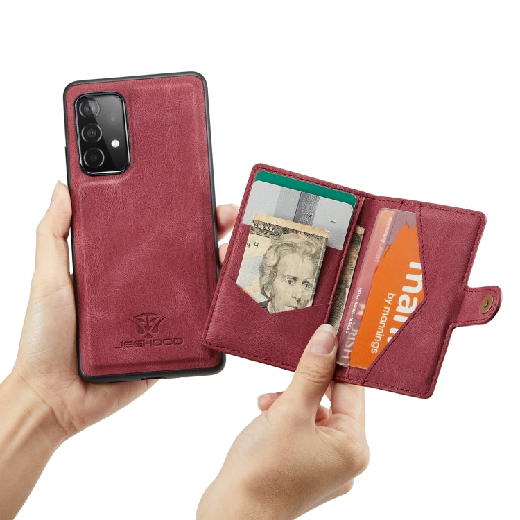 For Samsung Galaxy A32 4G JEEHOOD Retro Magnetic Detachable Leather Phone Case
