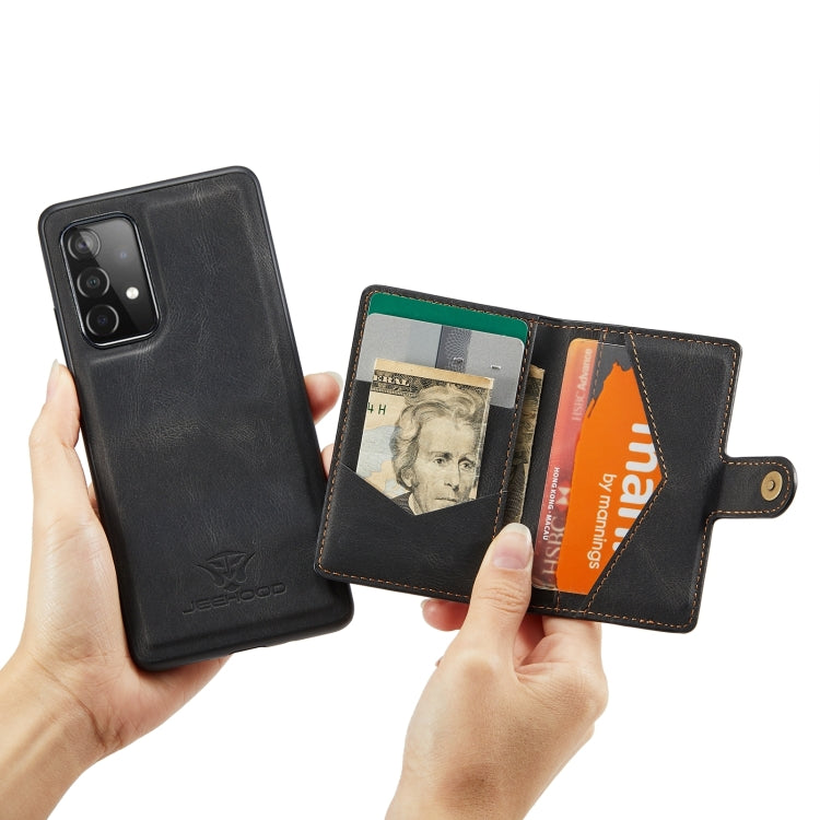 For Samsung Galaxy A32 4G JEEHOOD Retro Magnetic Detachable Leather Phone Case