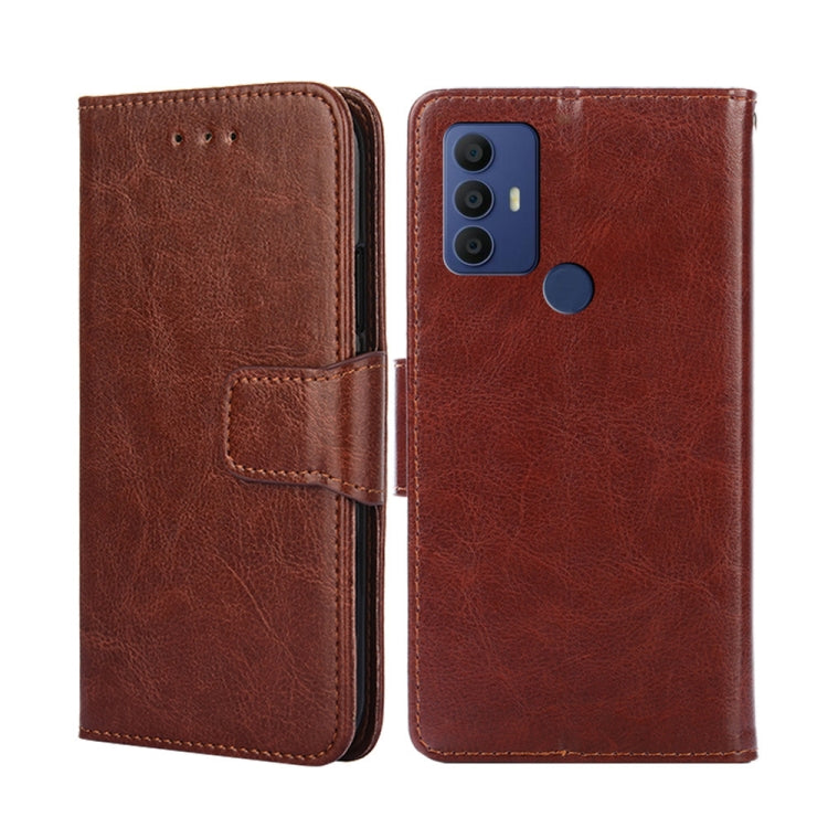 For TCL 30 SE/306/305 / Sharp Aqous V6/V6 Plus Crystal Texture Leather Phone Case