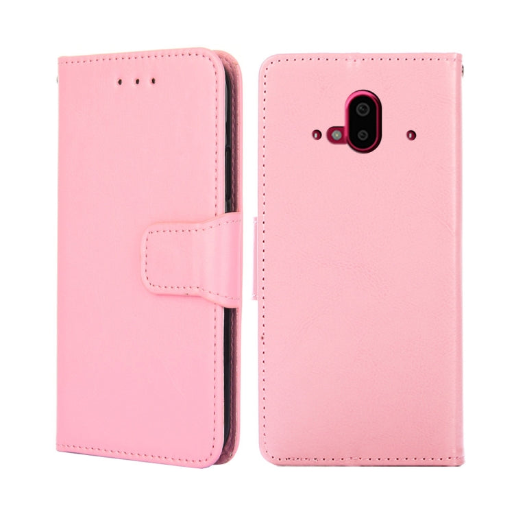 For Fujitsu Arrows F-52B Crystal Texture Leather Phone Case