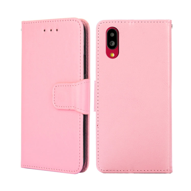 For Sharp Simple Sumaho 6-A201SH Crystal Texture Leather Phone Case