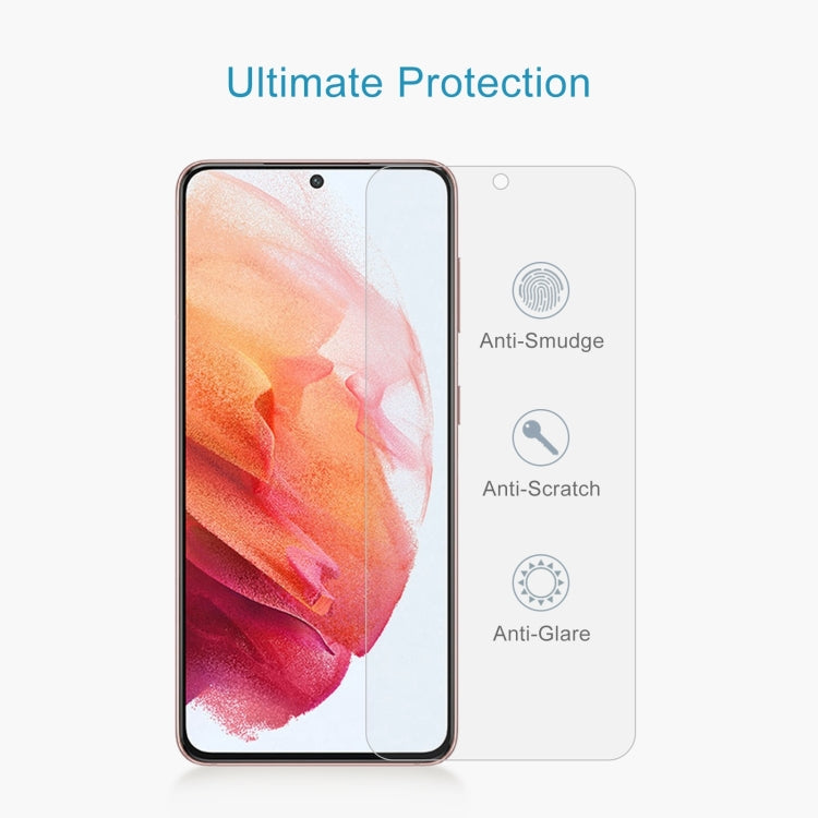 10 PCS 0.18mm 9H 2.5D Tempered Glass Fingerprint Unlock Film For Samsung Galaxy S21 5G