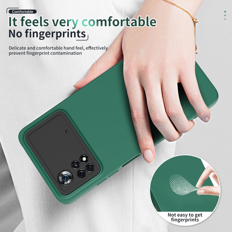 For Xiaomi Poco X4 Pro 5G Eagle Eye Lens Oily Feel Phone Protective Case