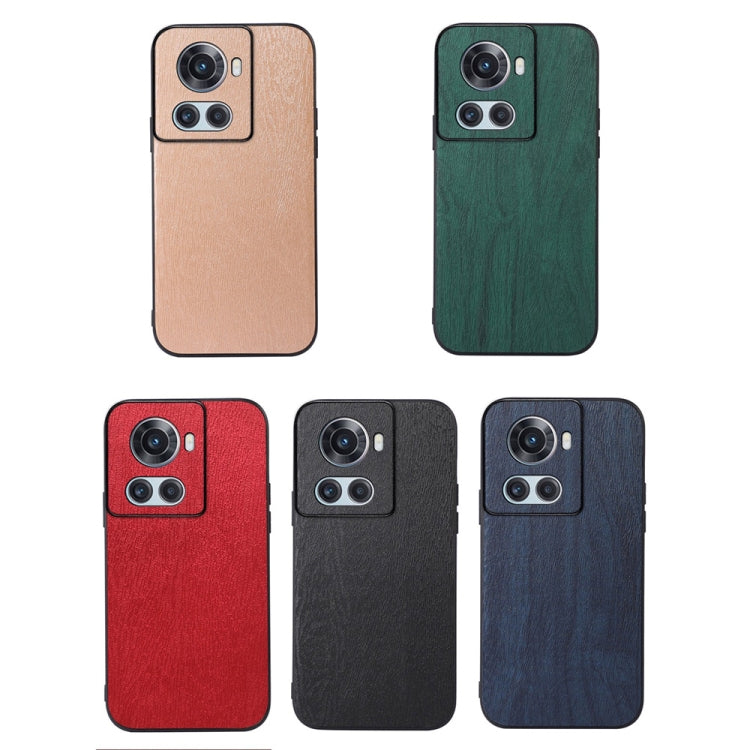 For OnePlus 10R / Ace Wood Texture PU Phone Case