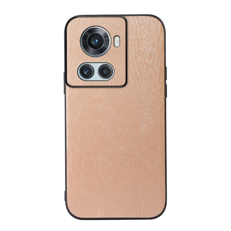 For OnePlus 10R / Ace Wood Texture PU Phone Case