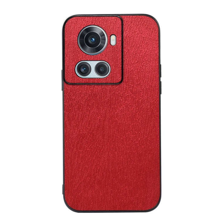 For OnePlus 10R / Ace Wood Texture PU Phone Case