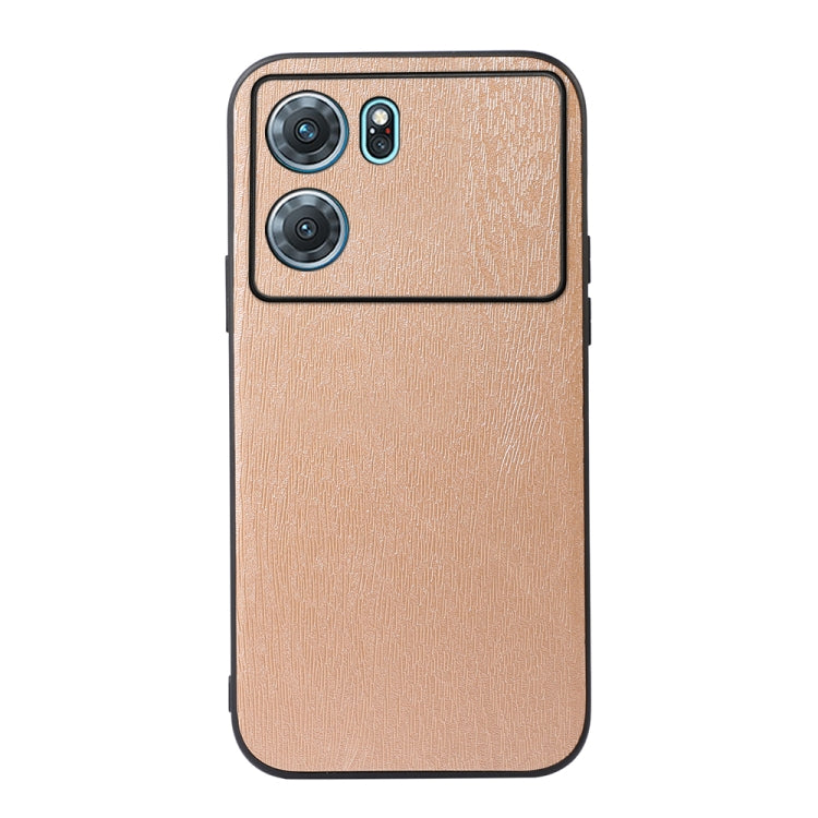 For OPPO K10 5G Wood Texture PU Phone Case