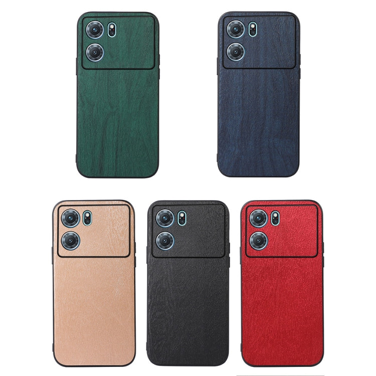 For OPPO K10 5G Wood Texture PU Phone Case