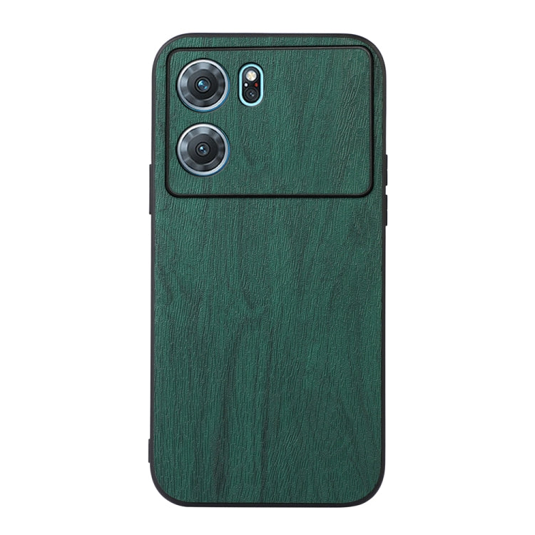 For OPPO K10 5G Wood Texture PU Phone Case