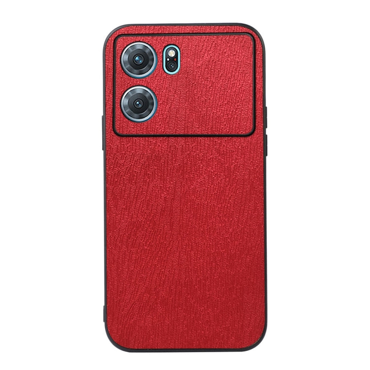 For OPPO K10 5G Wood Texture PU Phone Case